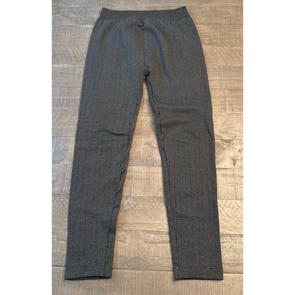 Aeropostale Women's Dark Gray Textured Knit Leggings Size Large